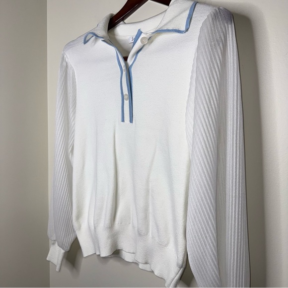 MICHAEL Michael Kors Yellow Striped Off the Shoulder Blouse - Picture 6 of 6